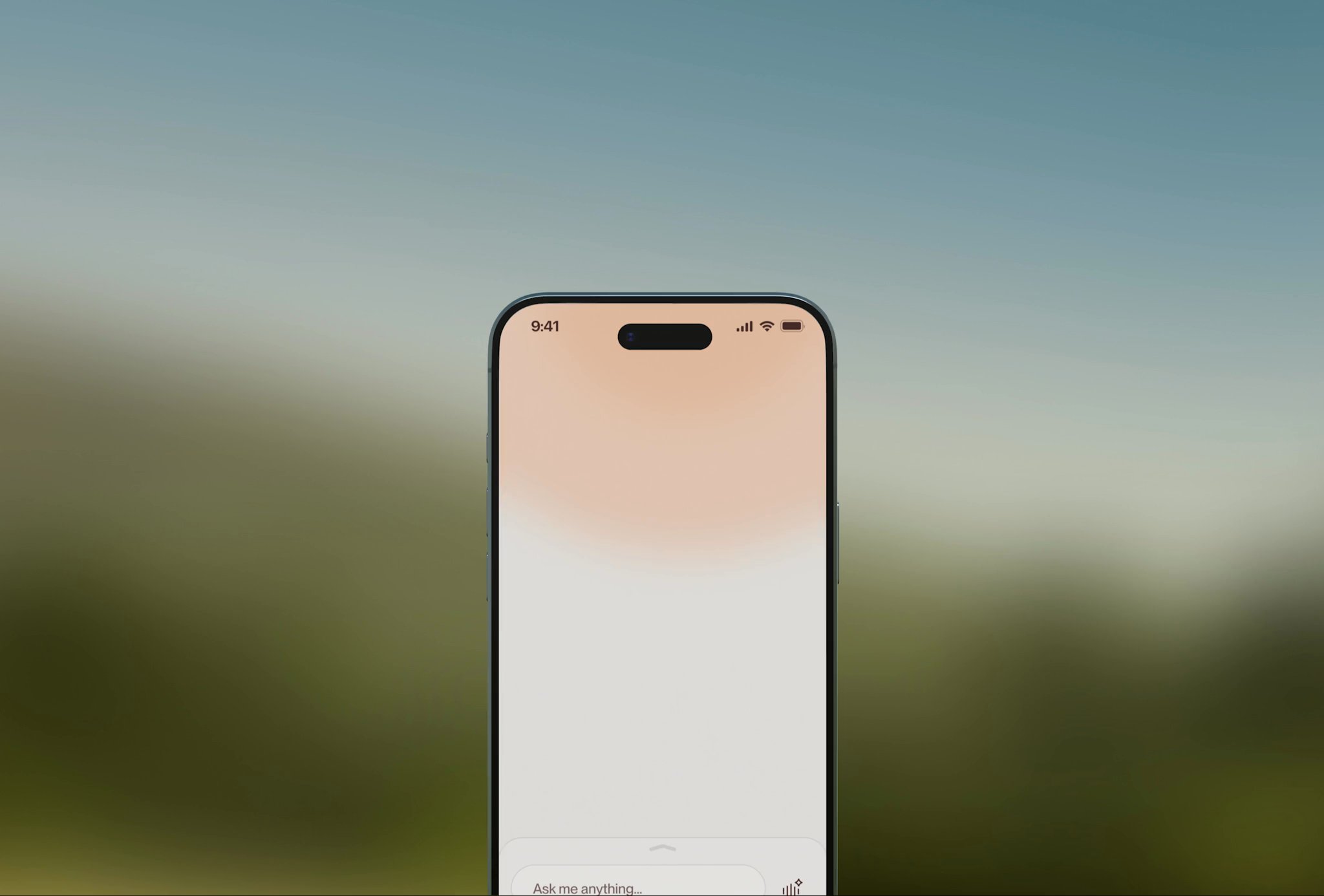 A phone showing a focused product experience