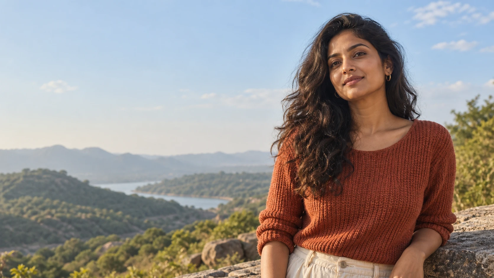 Portrait of a woman outdoors