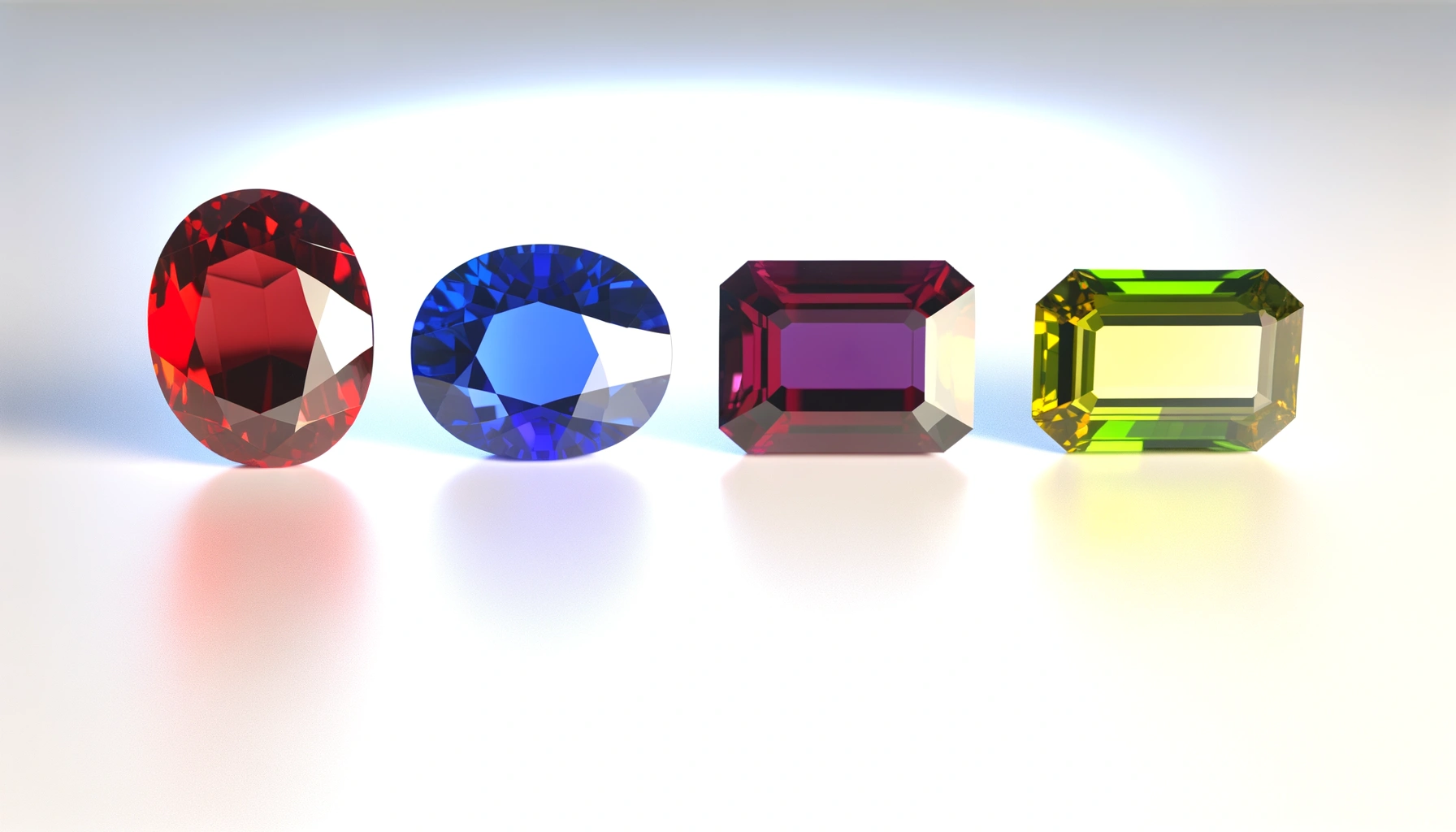 Ruby, Sapphire, Emerald, Yellow Sapphire